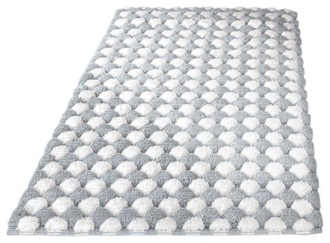 Shop homeware and decor online now. Silver Contemporary Machine Washable Cotton Bathroom Rug ...