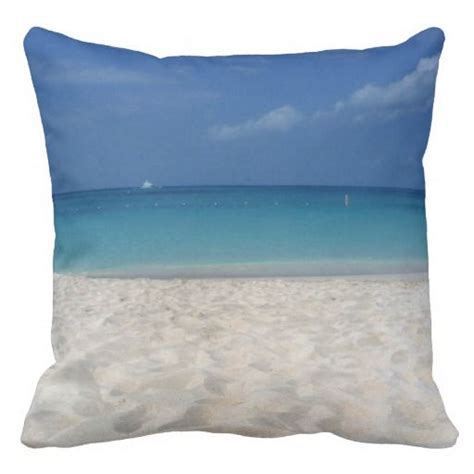 seven mile beach cayman islands caribbean sea sand throw pillow pillows cayman islands