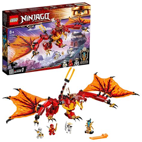 Buy Lego 71753 Ninjago Legacy Fire Dragon Attack Toy With Kai Zane And