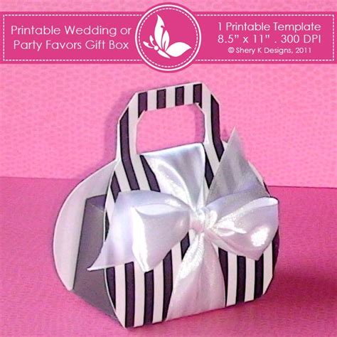 Free Printable Party Favor Box Template Candy Favor Boxes Candy Favors