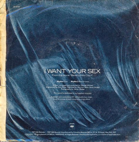Meditaciones Sobre Un Arpa Single I Want Your Sex George Michael