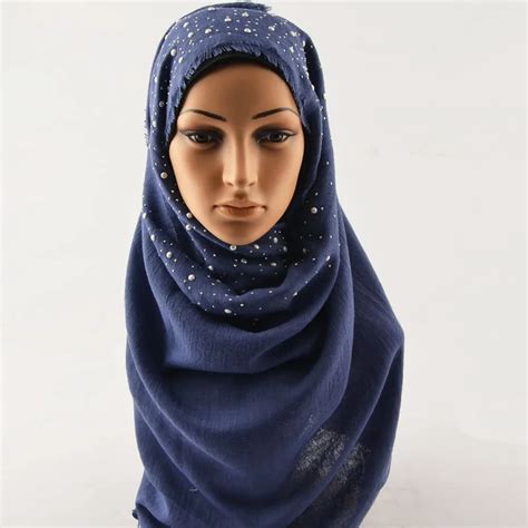 New Muslim Scarfs For Women Cotton Head Scarf Shawl And Scarves Square Hijab Scarf With