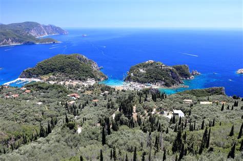 Palaiokastritsa On Corfu Island Ionian Sea Greece Stock Image Image Of Harbor Romantic