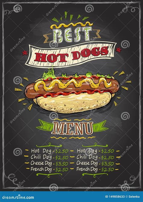 Hot Dog Bar Menu Printables Printable Templates