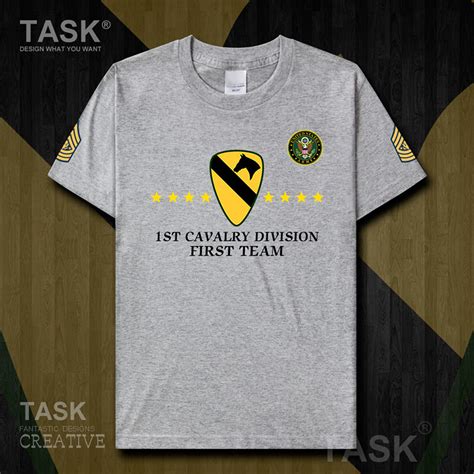 Us Armed Forces United States First Cavalry Division Short Sleeve Mens