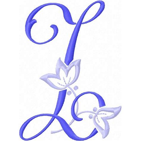 Abecedario Con Imagenes Alfabeto Con Bordado De Flor Azul