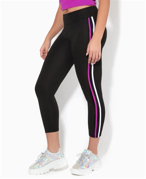 Leggings Stripe Side Active Leggings Krisp