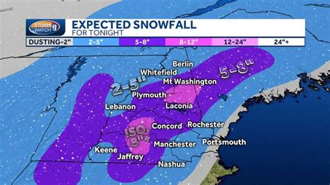 New Hampshire Snow Projections For March 23 24 2020