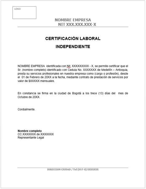 Ejemplo De Carta De Certificacion