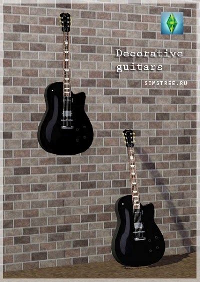 My Sims 3 Blog Decorative Guitars By Sims Tree