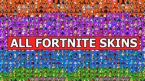 All Skins And Cosmetics In Fortnite Battle Royale Complete Showcase Youtube