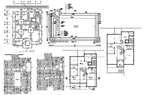 Rcc Foundation And Column Plan For Bungalow Drawing Dwg File Cadbull
