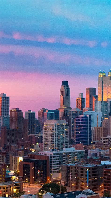Free Download City Chicago Sunset Skyscrapers Wallpaper