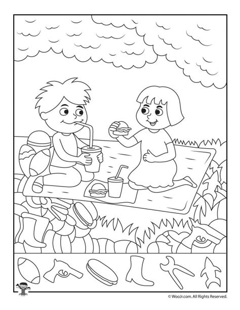 Summer Fun Hidden Picture Puzzlecoloring Page Hidden Picture Summer