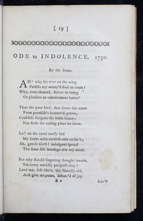 Eighteenth Century Poetry Archive Works Ode To Indolence 1750
