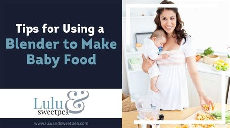 Tips For Using A Blender To Make Baby Food Lulu And Sweet Pea