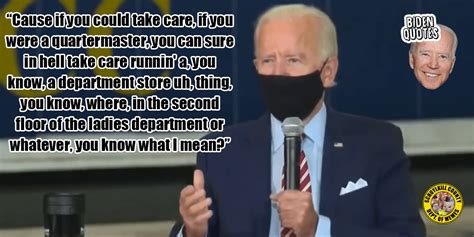 Biden Shopping In The Ladies Department With A Quartermaster Or