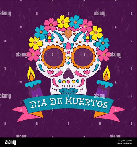Day Of The Dead Sugar Skull Greeting Card For Mexican Celebration