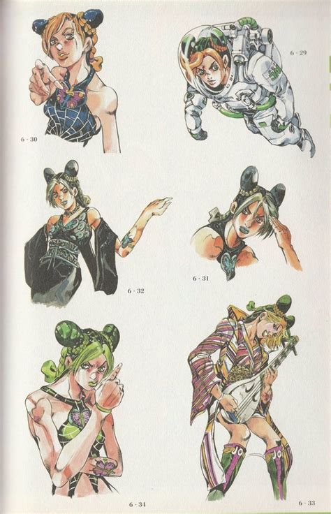 Jolyne Kujo Drawings From Hirohiko Araki Works Book Stardustcrusaders