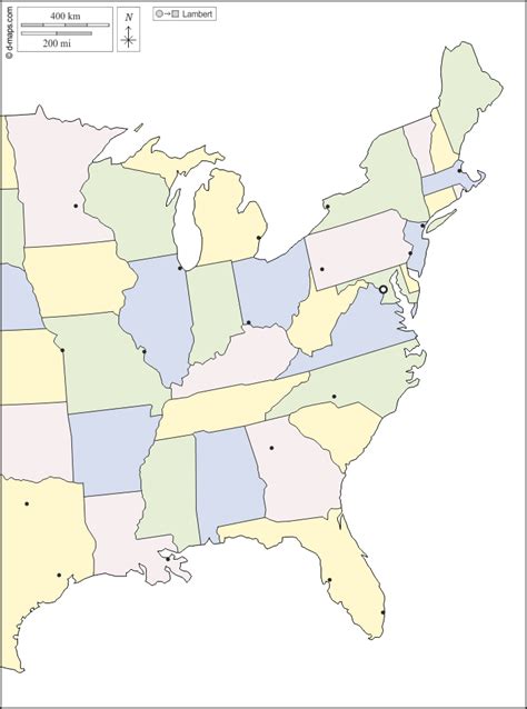 East Coast Of The United States Free Map Free Blank Map Free Outline