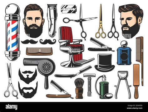Barber Tools Barbershop And Hairdresser Equipment Beard Or Mustache