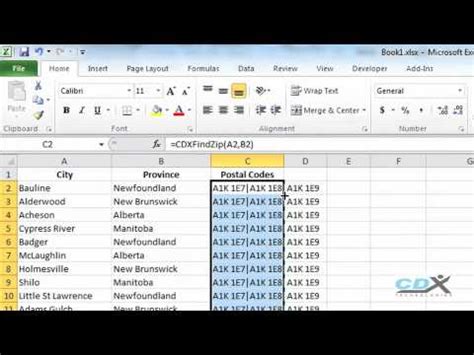 Canadian Postal Code Analysis in Excel - YouTube