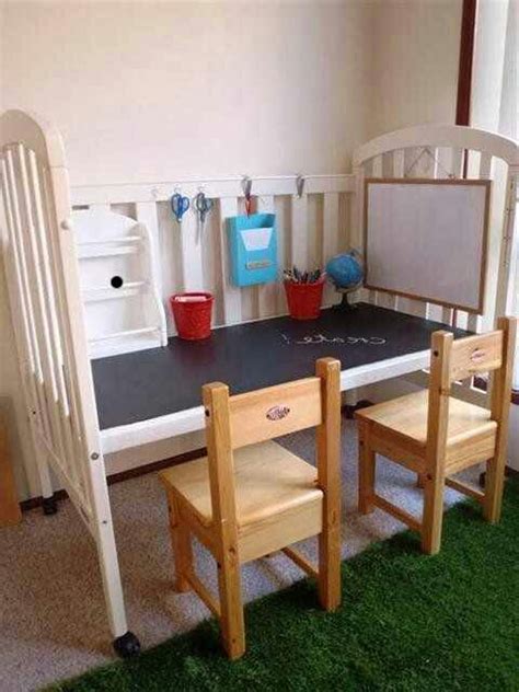 Turn An Old Crib Into A Desk Make It Yourself Pinterest Old