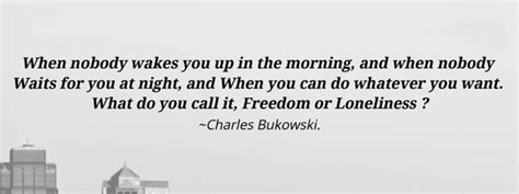 Charles Bukowski Quotes Freedom Or Loneliness Appearance Chatroom