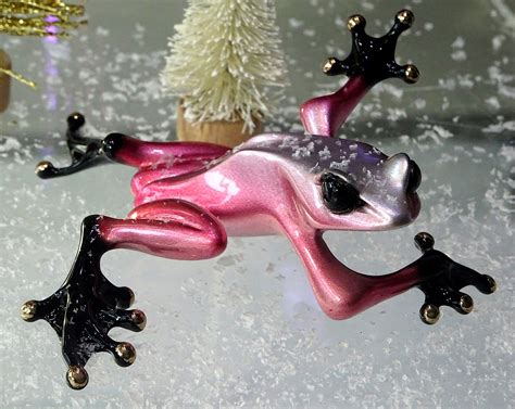 Ornamental Frog In Christmas Snow Free Stock Photo Public Domain Pictures