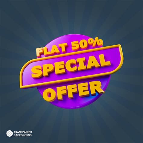 Premium Psd Special Offer 3d Promotion Banner