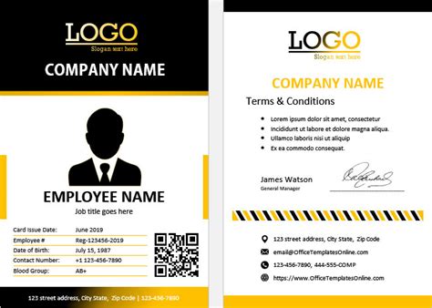 7 Free Id Badge And Id Card Templates And Formats For Ms Word