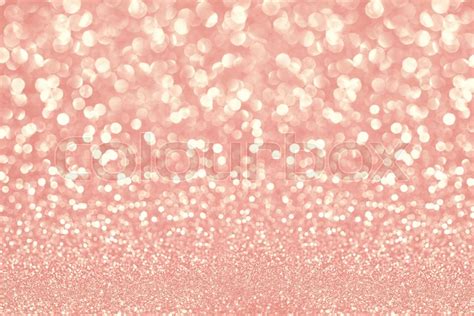 Rose Gold Glitter Bokeh Texture Stock Image Colourbox