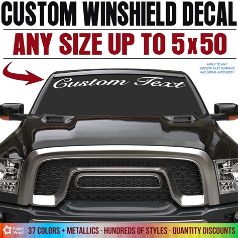 Custom 5x50 Windshield Banner Decal