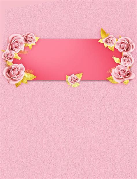 Flores De Color Rosa Romántico Invitaciones De Boda Poster Background