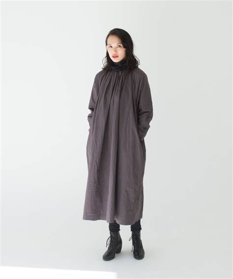 Nest Robe X Asami Usuda Cotton Ramie Two Way Smock Dress In Charcoal