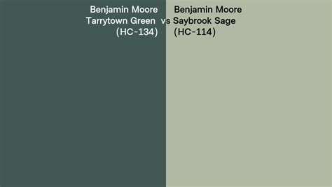 Benjamin Moore Tarrytown Green Vs Saybrook Sage Side By Side Comparison