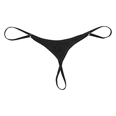 Msemis Womens Sexy Stretchy Low Rise Underwear G String Micro Thongs Black One Size Pricepulse