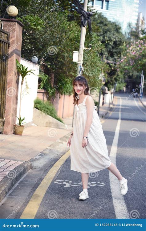 Beautiful And Lovely Asian Girl Shows Her Youth In The Park Stock Image Image Of Park