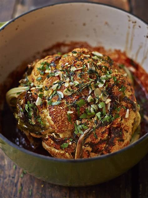 Whole Roasted Cauliflower Recipe Jamie Oliver Recipes