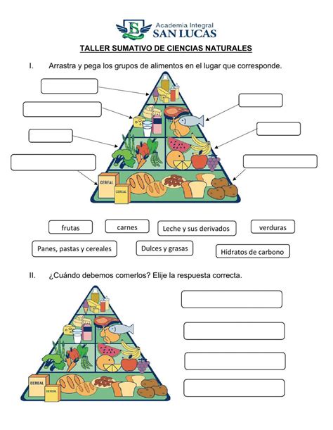 Food Pyramid Interactive Worksheet Food Pyramid Food Pyramid Kids