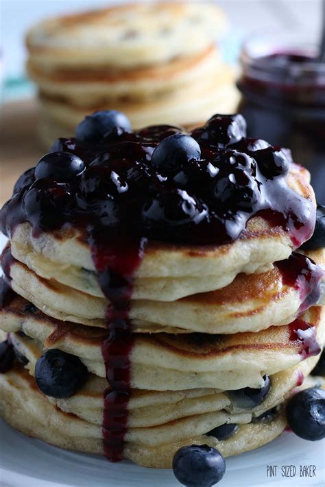 Fresh Blueberry Pancakes Recipe Video • Pint Sized Baker
