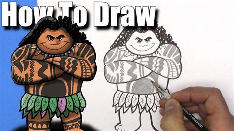 ℹmaterials ℹ 1.oil pastel color (titi) 2. How To Draw Maui from Moana - EASY - Step By Step - YouTube