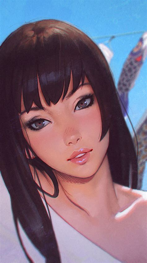 Bd63 Liya Girl Asian Sexy Art Illustration Wallpaper
