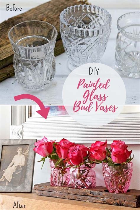 These Gorgeous Hand Painted Glass Bud Vases Were Made By Ucycling Cheap