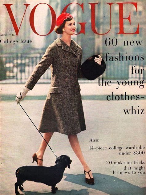 Vogue Magazine Aug 15 1958 Vintage Vogue Covers Vogue Magazine