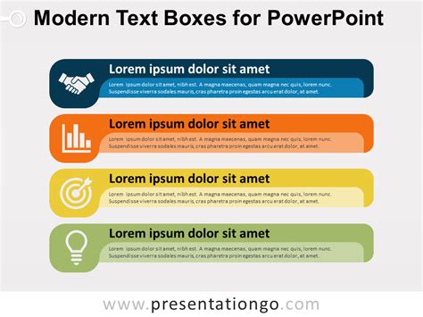 Modern Text Boxes For Powerpoint Powerpoint