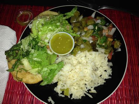 Potatoes Sopes Whit Mexican Nopales And White Rice Mmmm Sopes Food