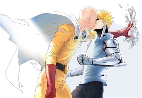 hikcups kabe…don commissioned by l saitama x genos one punch man one punch man