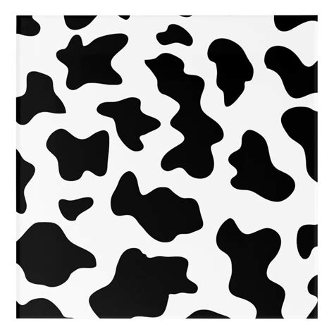 Cute Black And White Farm Dairy Cow Print Acrylic Print Zazzle Cow Print Wallpaper Cow