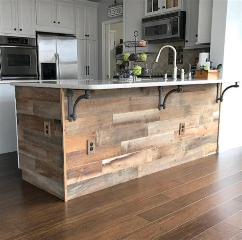 Sliders in kitchen access concrete patio with new gazebo (2020), great for your morning coffee or entertaining. The Reclaimed Brown on this kitchen island remodel is ...